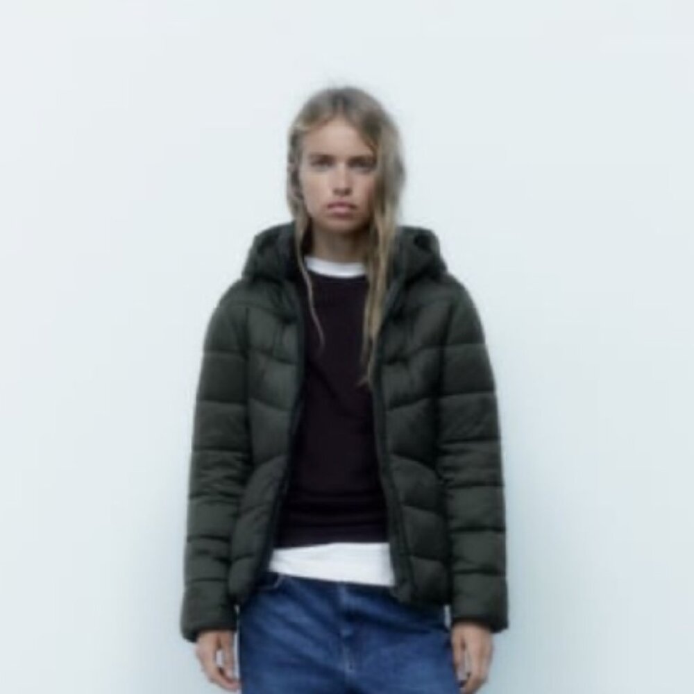 ZARA HOODED QUILTED JACKET - Picture 9 of 9